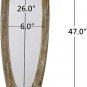 Rustic Wood Fish Mirror Decorative for Living Rm BathRm BedRm Nautical style