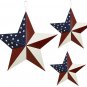 Ornaments 4th of July Decoration Country Style 12"&16.5"&21" 3pcs Patriotic Star
