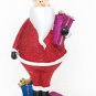 12 Inch Polyresin Toy Christmas Tree Toppers Decoration, Glitter Standing Santa