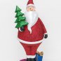 12 Inch Polyresin Toy Christmas Tree Toppers Decoration, Glitter Standing Santa