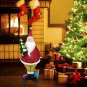 12 Inch Polyresin Toy Christmas Tree Toppers Decoration, Glitter Standing Santa