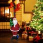 12 Inch Polyresin Toy Christmas Tree Toppers Decoration, Glitter Standing Santa