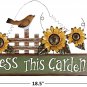 Metal Sunflower Welcome Sign Decorative Front Door Wall Plaque Decor Hanging Out