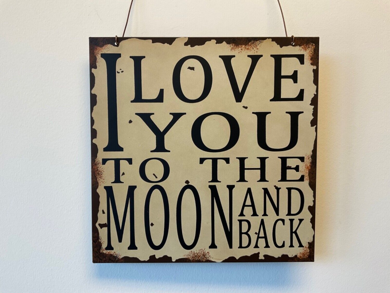 "I love you to " Rustic metal wall decor 12&acirc;�� x 12&acirc;��