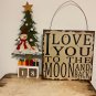 "I love you to " Rustic metal wall decor 12&acirc;�� x 12&acirc;��