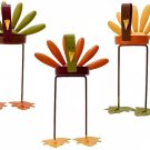 Set of 3 Turkey Tea Light Candleholders Tabletop Decorative Metal Turkey... Set of 3 Turkey Tea Light Candleholders Tabletop Decorative Metal Turkey...