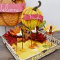 Set of 3 Turkey Tea Light Candleholders Tabletop Decorative Metal Turkey...