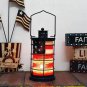 Rustic Metal Lantern Patriotic Decorative Candle Holder American Flag July 4th D