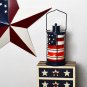 Rustic Metal Lantern Patriotic Decorative Candle Holder American Flag July 4th D