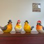 Resin Holiday Twittering Bird 4Asst 5.5x4.25X2.75in decorative Tabletop Figurine