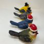 Resin Holiday Twittering Bird 4Asst 5.5x4.25X2.75in decorative Tabletop Figurine