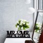 Rustic Wood MR & MRS Sign for Home Decor, Decorative Wooden Cutout Word Decor