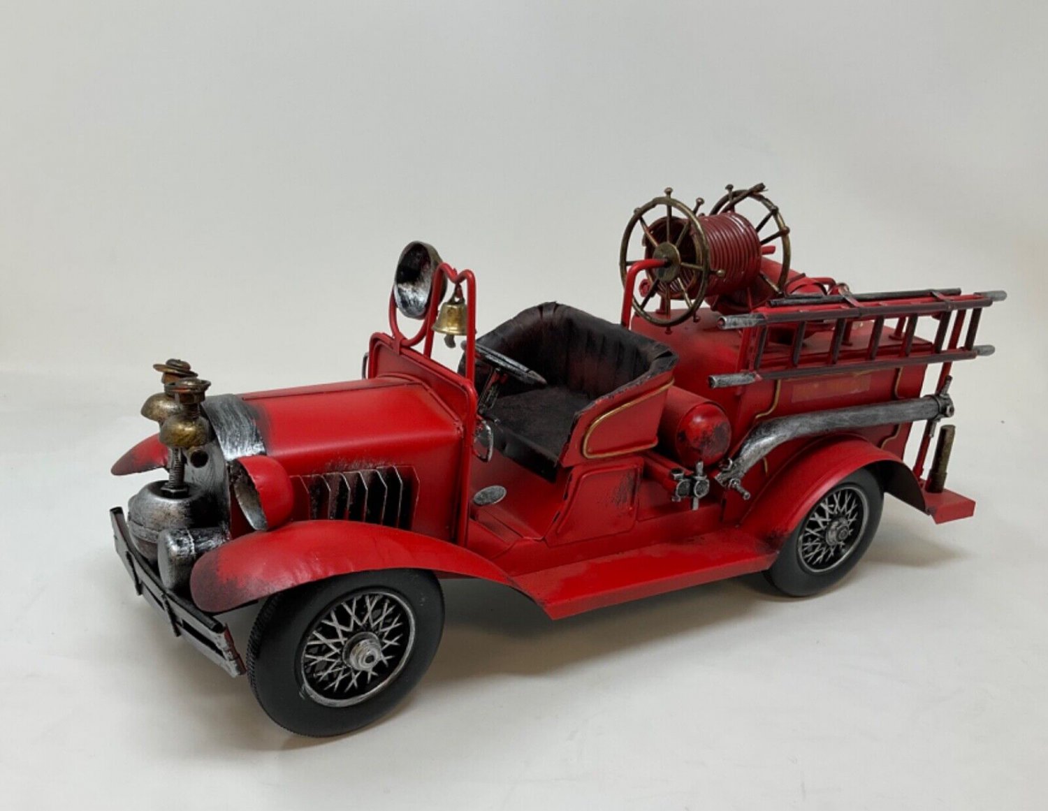 Red Cool Engineering fire Truck convertible Decoration Handmade Tabletop Decor