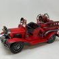 Red Cool Engineering fire Truck convertible Decoration Handmade Tabletop Decor