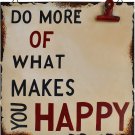 'Do More of Work Makes You Happy' Metal Wall Décor metal hanging wall decor 12” 'Do More of Work Makes You Happy' Metal Wall Décor metal hanging wall decor 12”