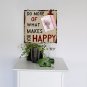 'Do More of Work Makes You Happy' Metal Wall D&Atilde;&copy;cor metal hanging wall decor 12&acirc;��