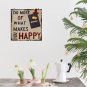 'Do More of Work Makes You Happy' Metal Wall D&Atilde;&copy;cor metal hanging wall decor 12&acirc;��