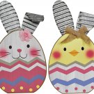 Rustic Wood Easter Rabbit Décor Standing Home Decor Spring Easter Bunny Set of 2 Rustic Wood Easter Rabbit Décor Standing Home Decor Spring Easter Bunny Set of 2