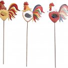 Metal Rooster Garden Stake Decorative Rooster Ornament Outdoor Patio Yard Decor