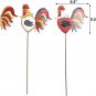 Metal Rooster Garden Stake Decorative Rooster Ornament Outdoor Patio Yard Decor