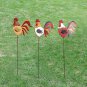 Metal Rooster Garden Stake Decorative Rooster Ornament Outdoor Patio Yard Decor