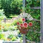 Vintage Metal Welcome Sign Hanging Flower Watering Can Design Front door sign