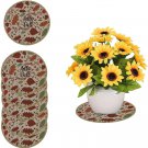 Plant Pot Mats Set of 6 Water Absorbent 8.5" Non-Slip Pot Pad Heat Resistant Mat