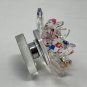Colorful Crystal Lotus Flower with Rotating Base Sculpted Decorations Gifts