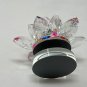 Colorful Crystal Lotus Flower with Rotating Base Sculpted Decorations Gifts