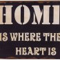 Rustic Box Sign Decor with Saying Home Is Where the Heart Is Wood Plaque Hanging