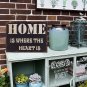 Rustic Box Sign Decor with Saying Home Is Where the Heart Is Wood Plaque Hanging
