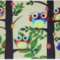 Easy to Clean Low Profile Mat for Entry Patio Garage High Traffic Areas owl tree
