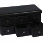 Faux Leather Storage Ottoman Bench Footrest Stool Ottoman Bench 15"X15"X30"