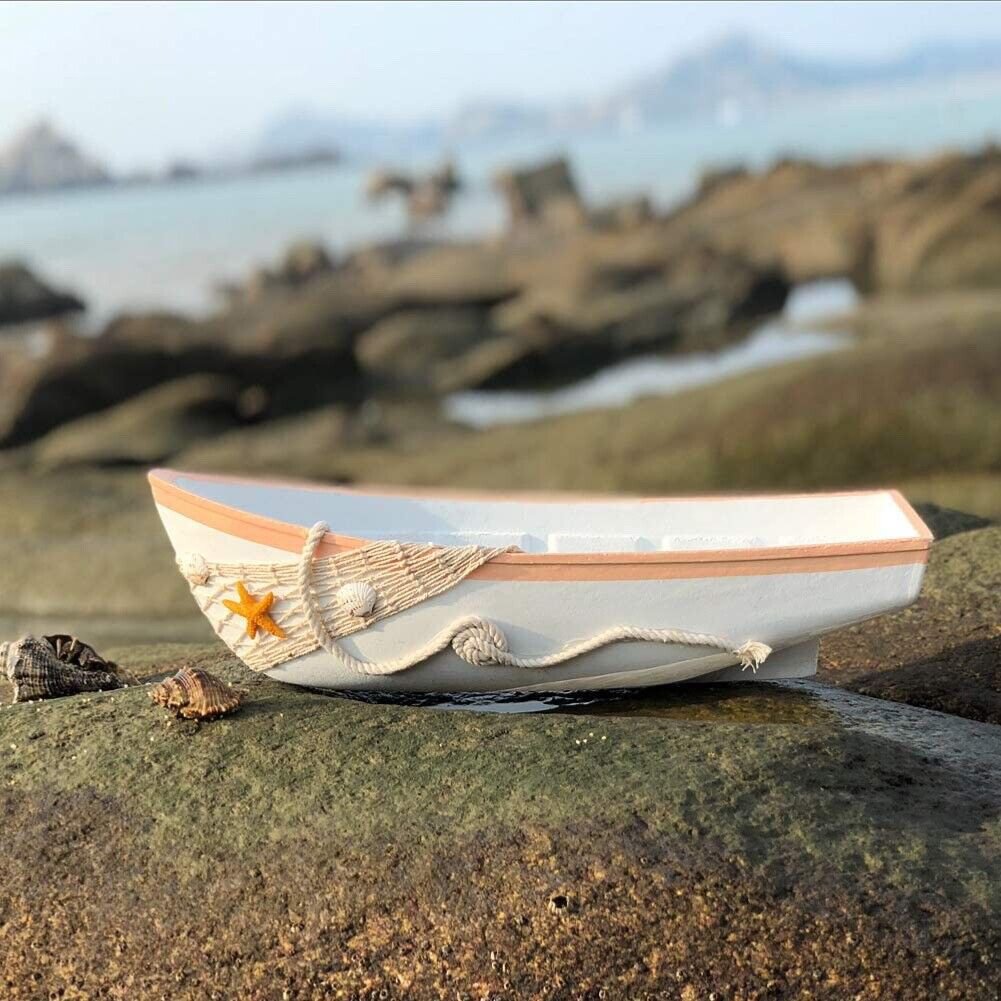 Wood Boat Nautical Themed Home Decorating Figure Decorative Ornament