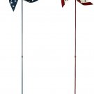 Metal Pinwheel Yard Art Decoration with USA Flag Patter 4th of July DCO Set of 2 Metal Pinwheel Yard Art Decoration with USA Flag Patter 4th of July DCO Set of 2