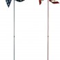 Metal Pinwheel Yard Art Decoration with USA Flag Patter 4th of July DCO Set of 2