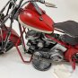 Red Metal Motorbike Decoration Tabletop Shelf Ornament Handmade Motorcycle Decor
