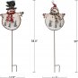 Christmas Snowman Yard Decor Holiday Decoration for Lawn (Black & Red Hat)