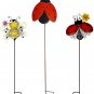 Bee Ladybug Garden Stake Decorative Bee Ladybug Yard Stake, Cute Insect Decor...