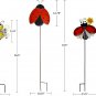 Bee Ladybug Garden Stake Decorative Bee Ladybug Yard Stake, Cute Insect Decor...