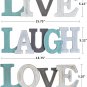 Rustic Live Laugh Love Wall Decor Sign Decorative Wooden Block Letters WallDecor