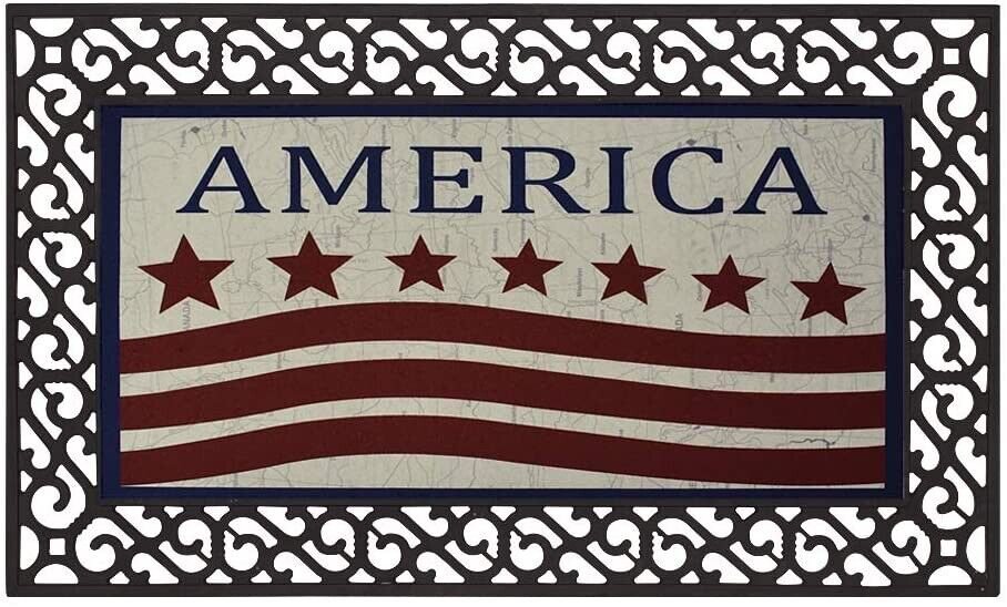 Welcome Doormat Front Door Mat Rubber Back Non Slip Door Mat Entrance Flagstyle