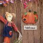 Wooden Pumpkin Welcome Sign Hanging Pumpkin Sign Fall Door Decor for Autumn Harv