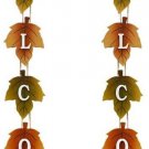 Wood Autumn Welcome Sign Fall Front Door Decor, Rustic Hanging Welcome Door Sign