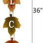 Wood Autumn Welcome Sign Fall Front Door Decor, Rustic Hanging Welcome Door Sign