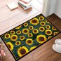 Sunflower Print Decorative Floor Mat Indoor Entrance Mats for Home 29x17