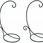 2X 11.5 H Ornament Display Stand, Black Iron Glass Ball Ornament Holder Stand