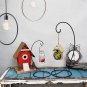 2X 11.5 H Ornament Display Stand, Black Iron Glass Ball Ornament Holder Stand