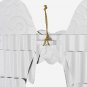Antique Hanging Metal Angel with Heart Decorative Angel Wings Wall Sculpture...