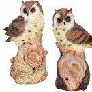 Resin Garden Statue 8.5" H Small Owl Bird withSound Owl Ornaments Decor Set of 2 Resin Garden Statue 8.5" H Small Owl Bird withSound Owl Ornaments Decor Set of 2